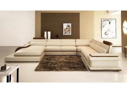 Moderne Wohnzimmer Design Ecksofa Möbel Eckcouch Lederpolster Couch