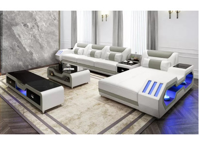 Lederpolster Design Ecksofa Eckcouch Couch Sofa L Form Wohnlandschaft