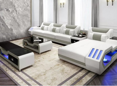 Lederpolster Design Ecksofa Eckcouch Couch Sofa L Form Wohnlandschaft