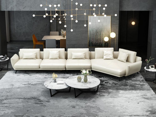 Lederpolster Design Ecksofa Couch Sofa L Form Wohnlandschaft Wohnzimmer