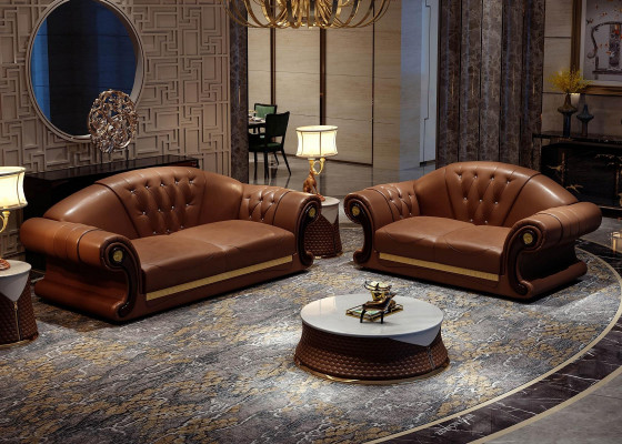 Chesterfield Sofagarnitur Komplett Set Sofa 6tlg Sitzpolster Beistelltisch Tisch