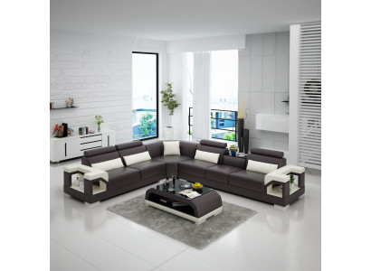 Ledersofa Sofa Couch Polster Wohnlandschaft Designer Ledersofa L Form Garnitur