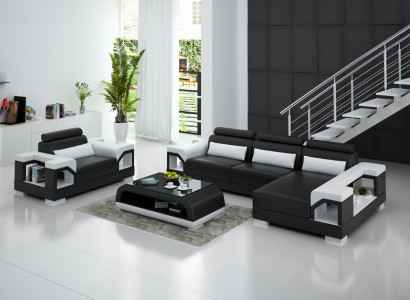 Wohnlandschaft Ecksofa L Form Sessel Set Garnitur Modern Sofa Leder Couch Neu