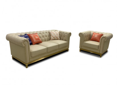 Klassische Luxus Chesterfield 3+2+1 Sitzer Sofa Set Polstermöbel Sofas Sofas Neu