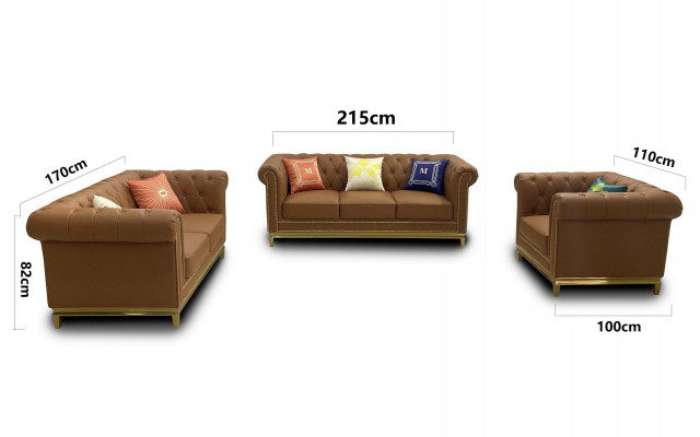 Klassische Luxus Chesterfield 3+2+1 Sitzer Sofa Set Polstermöbel Sofas Sofas Neu