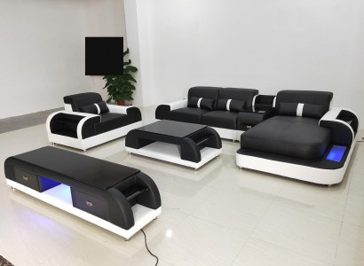 Ecksofa Couch Sofa Couchen Sidebaord Design Wohnlandschaften Sofagarnituren Neu