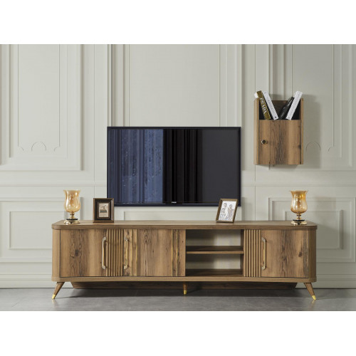 kommoden rtv tisch fernseher wand kommode + wandregal holz modernes design neu