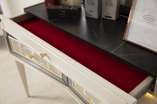 Schminktisch Weiß Frisiertisch Luxus Konsole Kommode Holz modernes Design