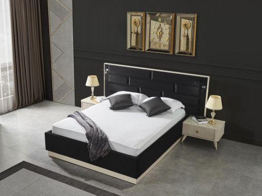 Luxus Doppelbett Betten Schlafzimmer Möbel Design Loft Hotel Einrichtung