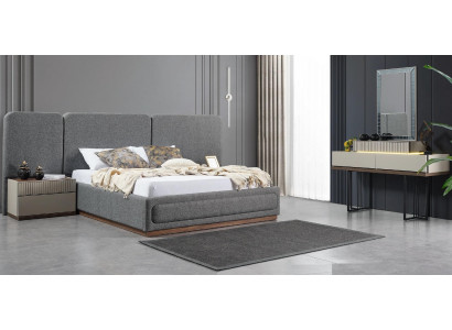 Bett 2x Nachttische Schminktisch Luxus Designermöbel Bettgarnitur 4-tlg