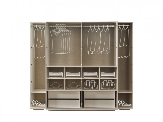 Schlafzimmer Set 2x Nachttische Kleiderschrank Komplett Zimmer Bett Möbel 4tlg