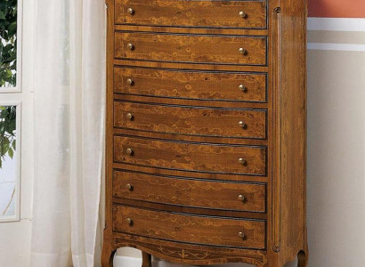 Italienische Möbel Hochschrank mit Schubladen Anrichte Kommoden Holz Neu Kommode