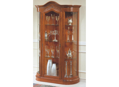 Anrichte Schrank Glasschrank Holz Schränke Italienische Möbel Vitrine Vitrinen