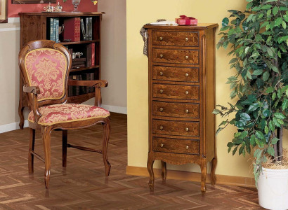 Italienische Möbel Hochschrank Kommode mit Schubladen Anrichte Kommoden Holz Neu