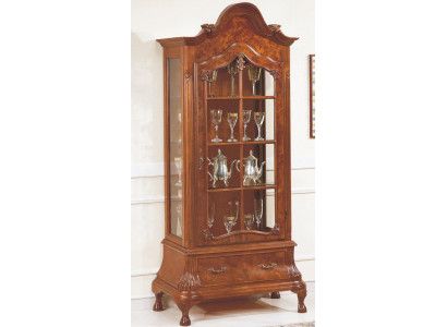 Vitrine Glasschrank braun Möbel Schränke Vitrinen Schrank Italienische Möbel neu