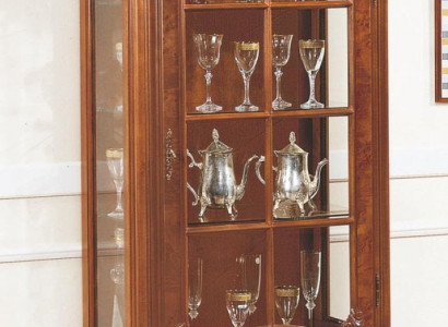 Vitrine Glasschrank braun Möbel Schränke Vitrinen Schrank Italienische Möbel neu
