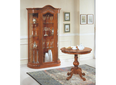 Wohnzimmer Tisch Set mit Vitrine Glasschrank Schrank Anrichte Komplett 2tlg. Neu