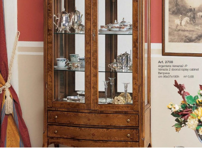 Vitrine Italienische Luxus Möbel Vitrinen Anrichte Schrank Glas Design Schränke