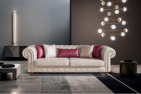 Chesterfield Sofa Couch Garnitur Sitzgruppe Polster Wohnzimmer Set 3+3+1