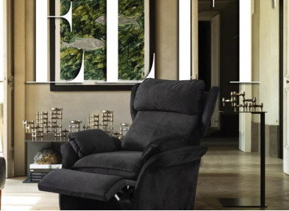 Fernseh Sessel multifunktionaler Relax im italienischen Stil Moderne Polster Neu