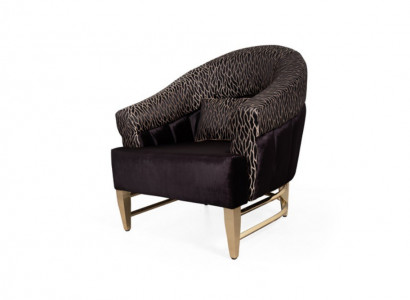 Sessel Luxus Design Textil Wohnzimmer Italienischer Stil Möbel Lounge Lehnstuhl