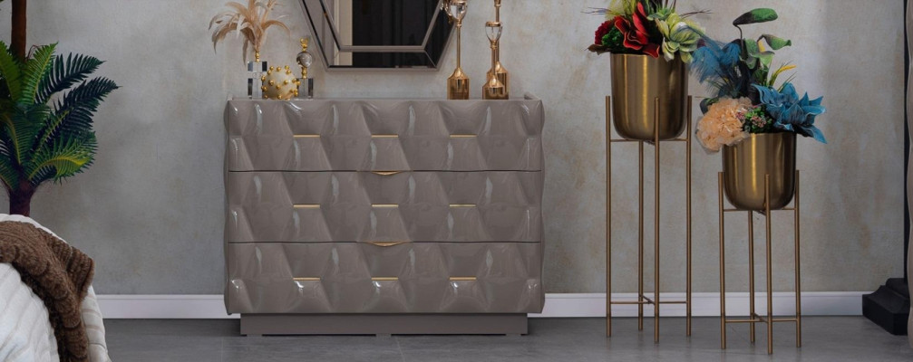 Kommode Anrichte Kommoden Spiegel Set Echtes Holz Italienische Möbel Modern Stil