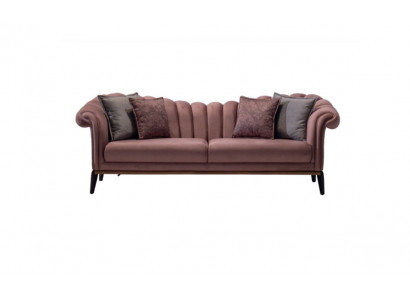 Dreisitzer Luxus 3 Sitzer Couch Polster Sofa Leder Stoff Textil Couchen Neu