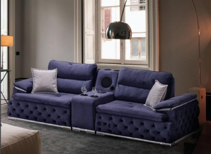 Chesterfield Sofas Couches Polsterung 4 Sitzer Lila Design xxl Big Sofa Couch