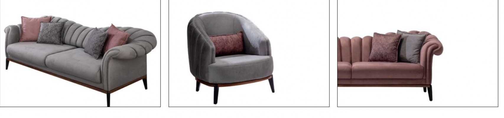 Designer Couchen Sofas Garnitur Sofa 3 Sitzer + 1 Sitzer Sofagarnitur Polster