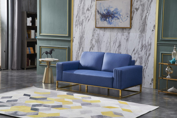 Couch Kunstleder Sofa Edles Design Designer 2 Sitzer Möbel Klassische