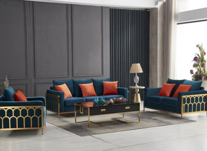 Sofagarnitur 3+2+1 Sitzer Relax Set Design Sofas Polster Couchen Leder