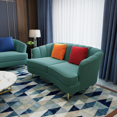 Couch Samt Textil Wohnzimmer Sofa Couchen Klassische Dreisitzer xl Polster