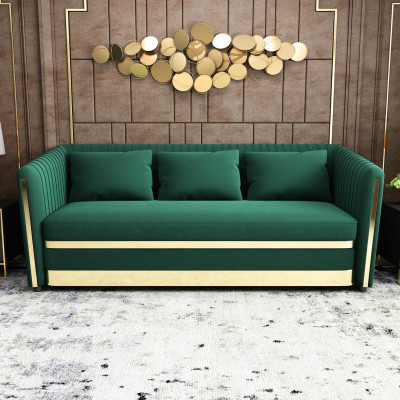 Grün Designer Sofa Couch Polster xxl 2 Sitzer Big Sofas Couchen Textil Leder