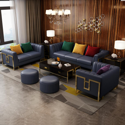 Ledersofa Couch Sofagarnituren 3+2+1 Sitzer Design Garnitur Modern Sofa