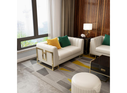 Design Zweisitzer Sofas Couch Polster Moderne Couchen Deko Sofa 2 Sitzer
