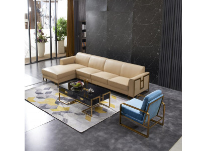 Design Sofa Couch Ecksofa Hocker Polster Garnitur Wohnlandschaft