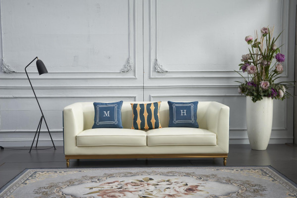 Design Klassiker Modern Big xxl 3 Sitzer Couch Kunstleder Sofas Couchen