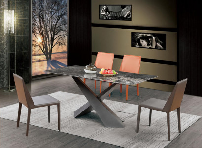 x Beine Säulen Tisch Esszimmer Tische 180x90 Luxus Design Möbel Marmor