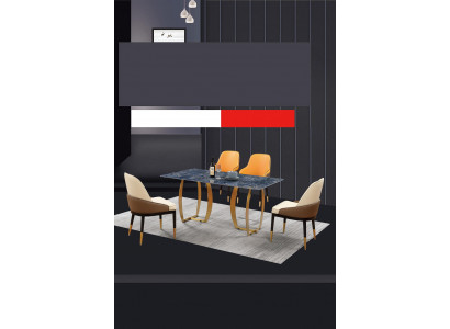 Esszimmer Set Esstisch 4x Stuhl Garnitur Tisch Gruppe 5tlg. Set Komplett