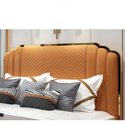 Design Lederbett Schlafzimmer 3tlg. Set 2x Nachttisch Betten Luxus Möbel