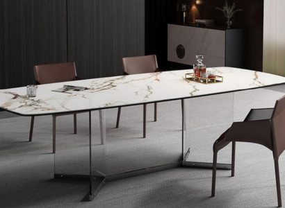 Design Marmortisch Wohn Tische Ess Zimmer Edelstahl Tisch Moderner Esstisch