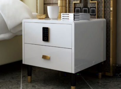 Nachttisch Nachtschrank Kommode Beistelltisch Deko Konsole Hochglanz Gold