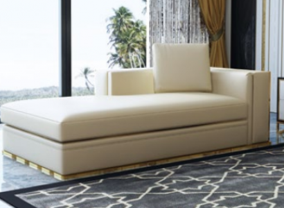 Chaiselongue Relaxliege Loungesofa Chesterfield Couch Sofa Liege Leder