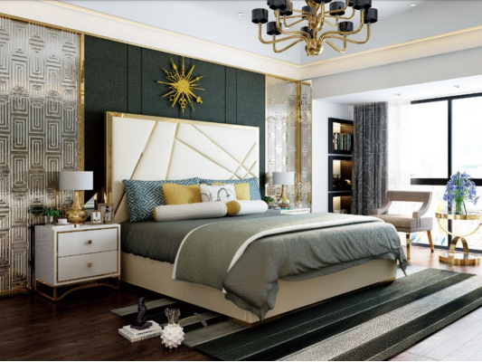 Designer Doppelbett Bett Hotel Deko Luxus Schlafzimmer 180/200x200cm Leder