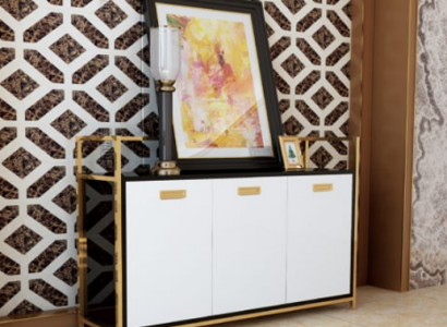 Design Kommode Schrank Luxus Edelstahl Kommoden Schrank Dekorative Regal