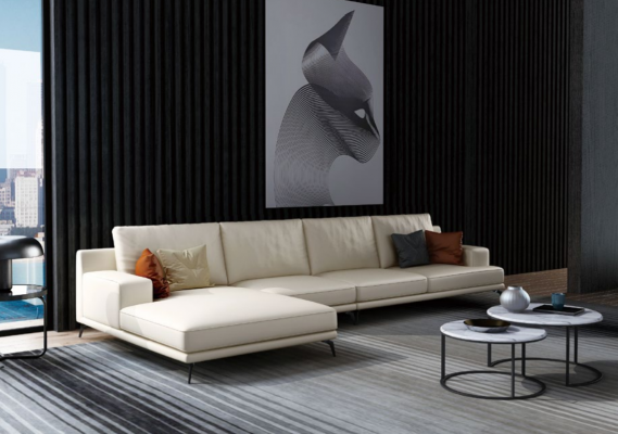 Garnitur Designer Sofa Couch Ecksofa mit Hocker Polster Wohnlandschaft