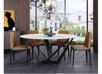 Design Rund Tisch 4x Sessel Stühle Ess Zimmer Polster Sitz Runde Tische