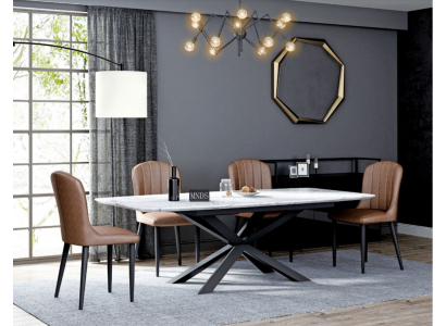 Italienische Designer Möbel Esstisch Büro Konferenz Luxus Tisch Metall