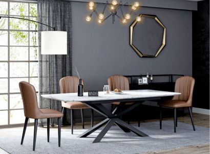 Italienische Designer Möbel Esstisch Büro Konferenz Luxus Tisch Metall