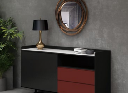 Italienische Designer Kommode Stil Möbel Hoch Schrank Schränke Orange